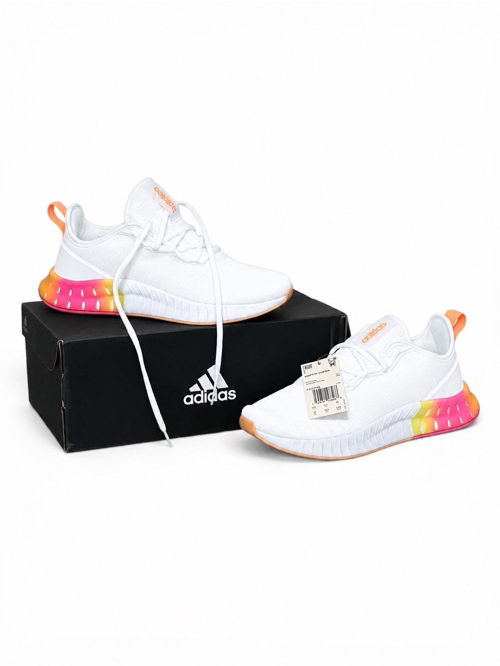Adidas Kaptir Super Running Shoes White Women size 8